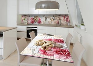 Наліпка 3Д виниловая на стол Zatarga «Французское печенье» 600х1200 мм для домов, квартир, столов, кофейн,