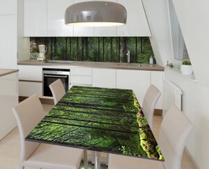 Наліпка 3Д виниловая на стол Zatarga «Хозяева леса» 650х1200 мм для домов, квартир, столов, кофейн, кафе