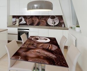 Наліпка 3Д виниловая на стол Zatarga «Итальянская обжарка» 600х1200 мм для домов, квартир, столов, кофейн,