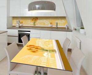 Наліпка 3Д вінілова на стіл Zatarga «Італійська пісня» 600х1200 мм для будинків, квартир, столів, кофеєнь,