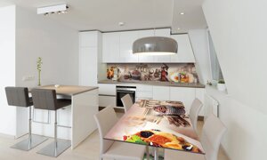 Наліпка 3Д вінілова на стіл Zatarga «Класичні Солодощі» 600х1200 мм для будинків, квартир, столів,