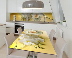 Наліпка 3Д виниловая на стол Zatarga «Кофе и сливки» 600х1200 мм для домов, квартир, столов, кофейн, кафе