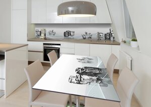 Наліпка 3Д виниловая на стол Zatarga «Кристальная прозрачность» 600х1200 мм для домов, квартир, столов,