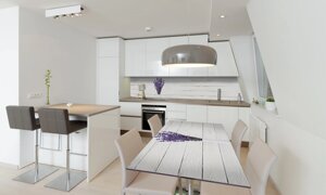 Наліпка 3Д виниловая на стол Zatarga «Лаванда в Вазе» 600х1200 мм для домов, квартир, столов, кофейн,