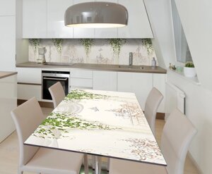 Наліпка 3Д вінілова на стіл Zatarga «Лоза» 600х1200 мм для будинків, квартир, столів, кофеєнь, кафе