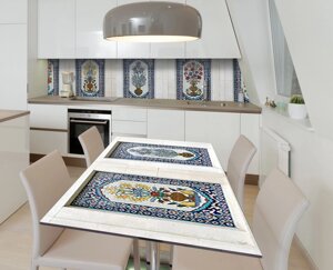 Наліпка 3Д виниловая на стол Zatarga «Марокканские окна» 600х1200 мм для домов, квартир, столов, кофейн, кафе