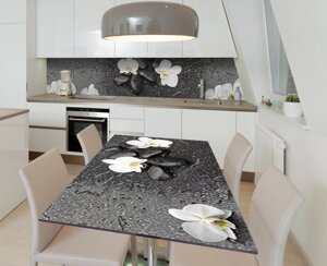 Наклейка 3Д вінілова на стіл Zatarga «Мокрий асфальт» 600х1200 мм для будинків, квартир, столів, кав'ярень, кафе