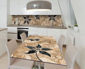 Наліпка 3Д вінілова на стіл Zatarga «Мармуровий орнамен» 600х1200 мм для будинків, квартир, столів