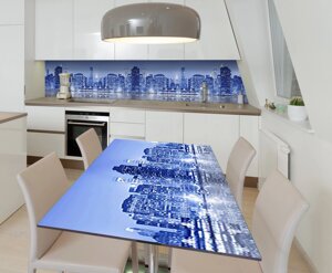 Наклейка 3Д вінілова на стіл Zatarga «Неоновий блиск» 600х1200 мм для будинків, квартир, столів, кав'ярень, кафе
