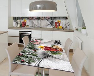 Наліпка 3Д виниловая на стол Zatarga «Новогодний глинтвейн» 600х1200 мм для домов, квартир, столов, кофейн,