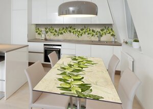 Наліпка 3Д виниловая на стол Zatarga «Оливковая дорожка» 600х1200 мм для домов, квартир, столов, кофейн, кафе