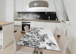 Наліпка 3Д виниловая на стол Zatarga «Пара кристаллов» 600х1200 мм для домов, квартир, столов, кофейн, кафе