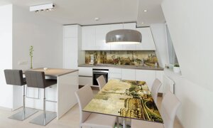 Наліпка 3Д вінілова на стіл Zatarga «Поштова Марка» 600х1200 мм для будинків, квартир, столів, кофеєнь,