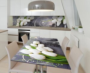 Наліпка 3Д виниловая на стол Zatarga «Прикосновения души» 600х1200 мм для домов, квартир, столов, кофейн,