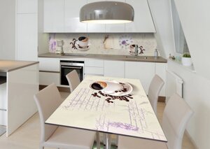 Наліпка 3Д виниловая на стол Zatarga «Пустой дневник» 600х1200 мм для домов, квартир, столов, кофейн, кафе