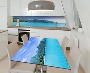 Наліпка 3Д виниловая на стол Zatarga «Райский уголок» 600х1200 мм для домов, квартир, столов, кофейн, кафе