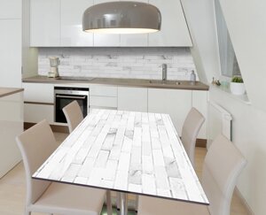 Наклейка 3Д вінілова на стіл Zatarga «С елементами мармуру» 600х1200 мм для будинків, квартир, столів, кав'ярень,