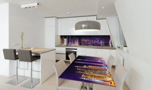 Наклейка 3Д вінілова на стіл Zatarga «самоклеючий Музичний фонтан» 600х1200 мм для будинків, квартир,
