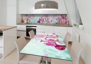 Наліпка 3Д виниловая на стол Zatarga «Шик любви» 600х1200 мм для домов, квартир, столов, кофейн, кафе