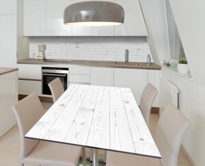 Наліпка 3Д виниловая на стол Zatarga «Шлифованная доска» 600х1200 мм для домов, квартир, столов, кофейн, кафе
