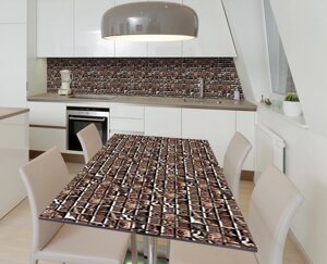 Наліпка 3Д виниловая на стол Zatarga «Шоколадная мозаика» 600х1200 мм для домов, квартир, столов, кофейн,