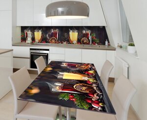 Наліпка 3Д виниловая на стол Zatarga «Согревающий глинтвейн» 600х1200 мм для домов, квартир, столов, кофейн,
