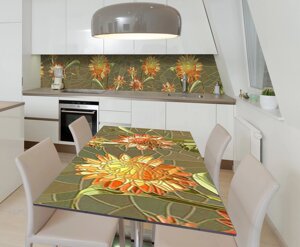Наліпка 3Д виниловая на стол Zatarga «Солнечное панно» 600х1200 мм для домов, квартир, столов, кофейн, кафе