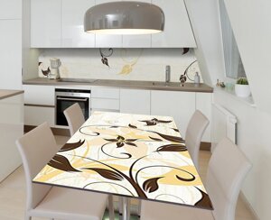 Наліпка 3Д вінілова на стіл Zatarga «Спокійна лоза» 600х1200 мм для будинків, квартир, столів, кофеєнь, кафе