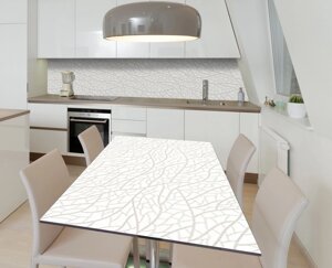 Наліпка 3Д виниловая на стол Zatarga «Стеклянная паутина» 600х1200 мм для домов, квартир, столов, кофейн,