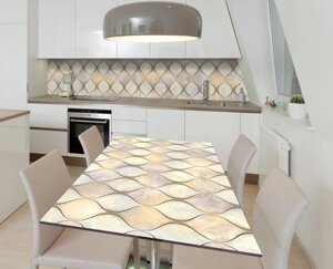 Наліпка 3Д вінілова на стіл Zatarga «Скляні колби» 600х1200 мм для будинків, квартир, столів, кофеєнь, кафе