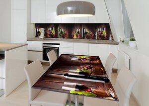 Наліпка 3Д виниловая на стол Zatarga «Томная Мадейра» 600х1200 мм для домов, квартир, столов, кофейн, кафе
