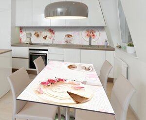 Наліпка 3Д вінілова на стіл Zatarga «Ранкові солодощі» 600х1200 мм для будинків, квартир, столів,