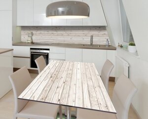 Наліпка 3Д виниловая на стол Zatarga «Узкая доска» 600х1200 мм для домов, квартир, столов, кофейн, кафе