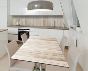 Наклейка 3Д вінілова на стіл Zatarga «Вертикальний паркан» 600х1200 мм для будинків, квартир, столів, кав'ярень,