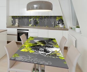 Наліпка 3Д вінілова на стіл Zatarga «Виноград Лоза» 600х1200 мм для будинків, квартир, столів, кофеєнь,