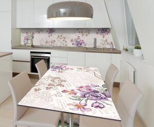 Наліпка 3Д вінілова на стіл Zatarga «Вінтажна душа» 600х1200 мм для будинків, квартир, столів, кофеєнь, кафе