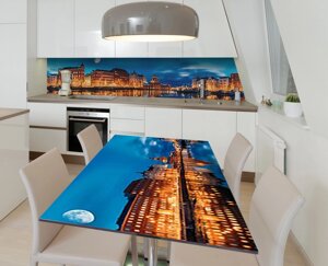 Наліпка 3Д вінілова на стіл Zatarga «Дзеркальна гладь» 600х1200 мм для будинків, квартир, столів, кофеєнь,