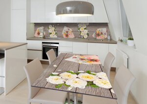 Наліпка 3Д виниловая на стол Zatarga «Живой гербарий» 600х1200 мм для домов, квартир, столов, кофейн, кафе