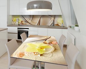 Наліпка 3Д вінілова на стіл Zatarga «Золоте руно» 600х1200 мм для будинків, квартир, столів, кофеєнь, кафе