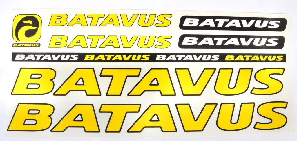 Наклейка Batavus на раму велосипеда Жовтій (NAK041) від компанії інтернет-магазин "БИТПРОМТОРГ" - фото 1
