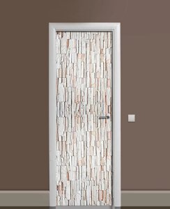 Наліпка на двері Zatarga «Декоративний цеглинка» 650х2000 мм вінілова 3Д Наліпка декор самоклеюча