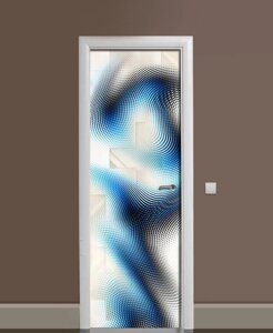 Наклейка на двері Zatarga «Око бабки» 650х2000 мм вінілова 3Д наклейка декор самоклеюча