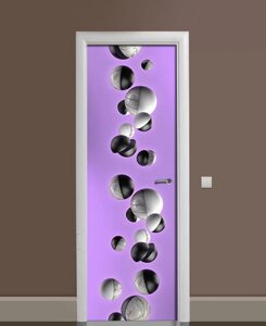Наліпка на двері Zatarga «Натуральні камені» 650х2000 мм вінілова 3Д Наліпка декор самоклеюча