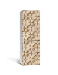 Наклейка на холодильник Zatarga «Чотирилист кам'яний» 600х1800 мм вінілова 3Д наклейка декор на кухню