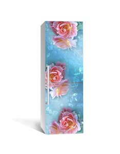 Наліпка на холодильник Zatarga «Квіти шипшини» 600х1800 мм вінілова 3Д Наліпка декор на кухню
