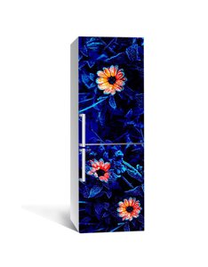Наліпка на холодильник Zatarga «Квіти контролю» 600х1800 мм вінілова 3Д Наліпка декор на кухню самоклеюча