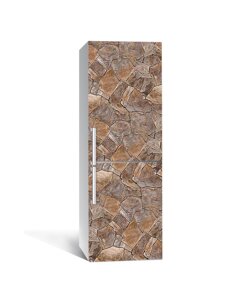 Наліпка на холодильник Zatarga «Мозайка з пісковика» 600х1800 мм вінілова 3Д Наліпка декор на кухню