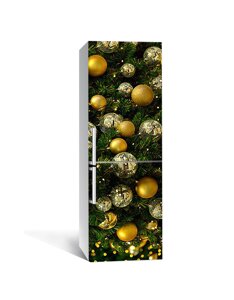 Наліпка на холодильник Zatarga «Новорічна ялинка» 600х1800 мм вінілова 3Д Наліпка декор на кухню