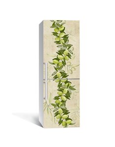 Наліпка на холодильник Zatarga «Оливкова доріжка» 600х1800 мм вінілова 3Д Наліпка декор на кухню