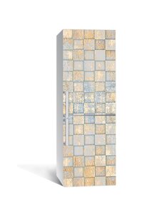 Наліпка на холодильник Zatarga «Патина дзеркальної плитки» 600х1800 мм вінілова 3Д Наліпка декор на кухню